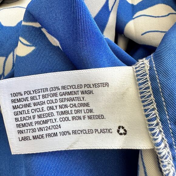 Alexis for Target Blue Floral Print Swing satin Mini dress size S - Picture 4 of 10